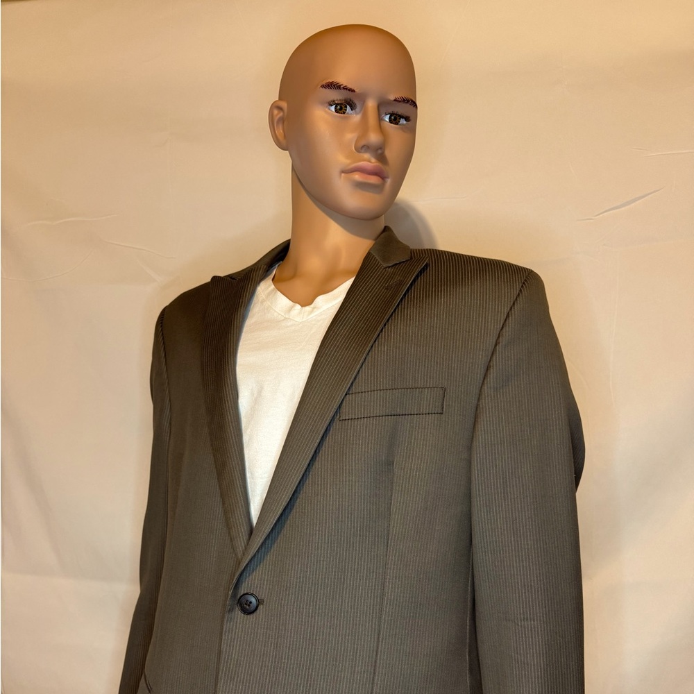 Calvin Klein 42R Grey Striped Men’s Blazer